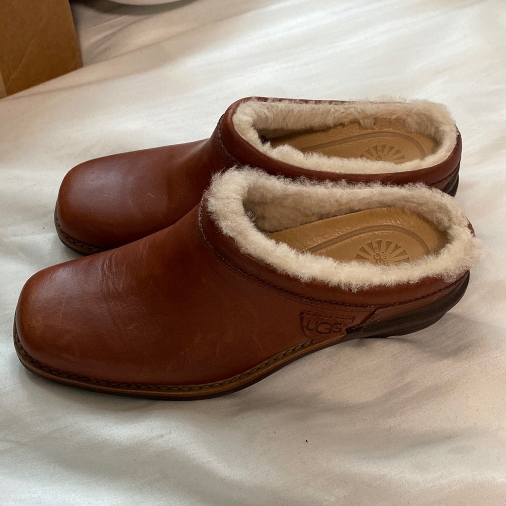 UGG Brown Leather Mules size 5